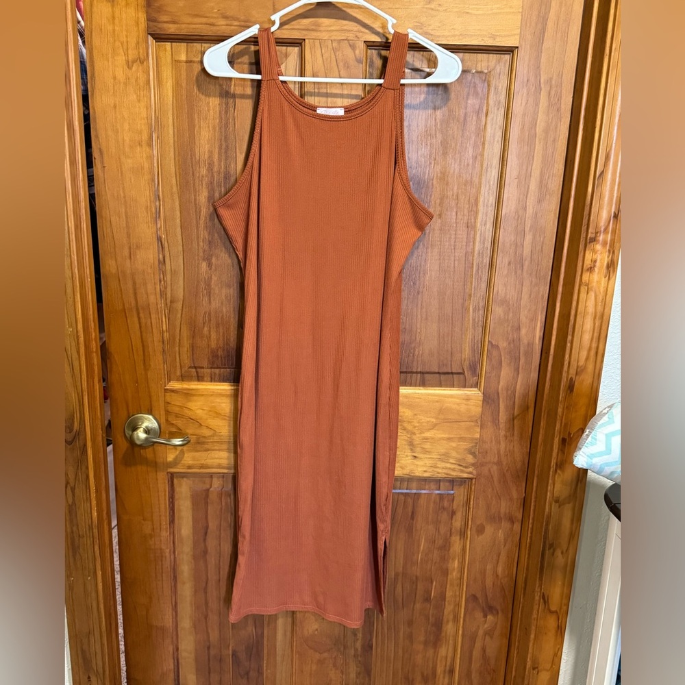 Pink lily. Fitted dress. XL